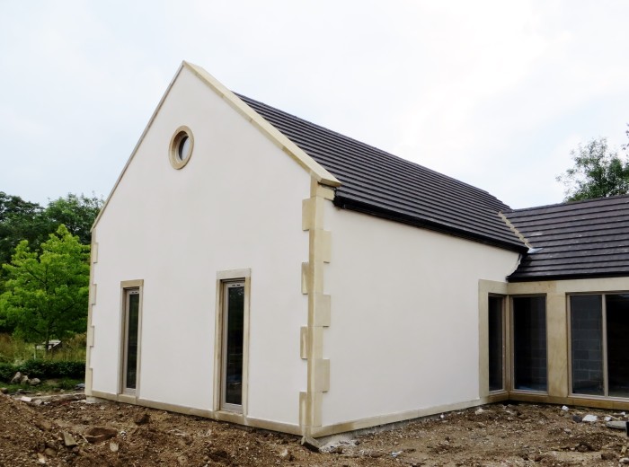 Silver Pearl Coloured Render at Folly Hall, Boroughbridge